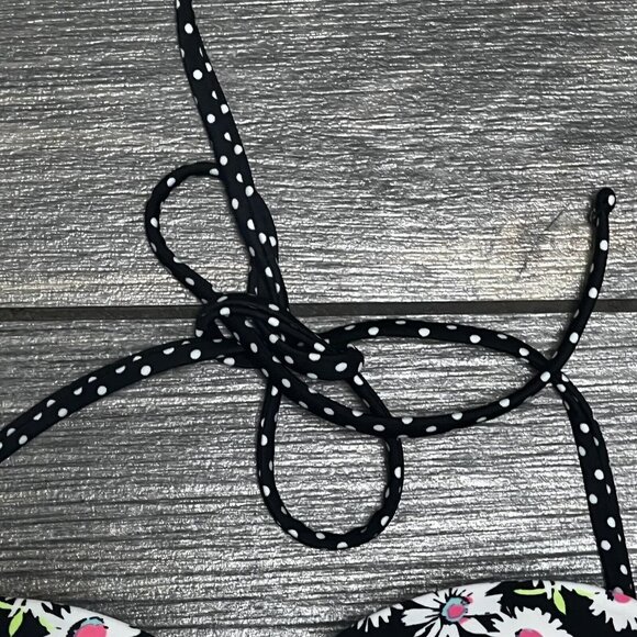 NWT California Waves Bikini Top Juniors' Small Padded Daisy Duke + Polka Dots S - Picture 5 of 12